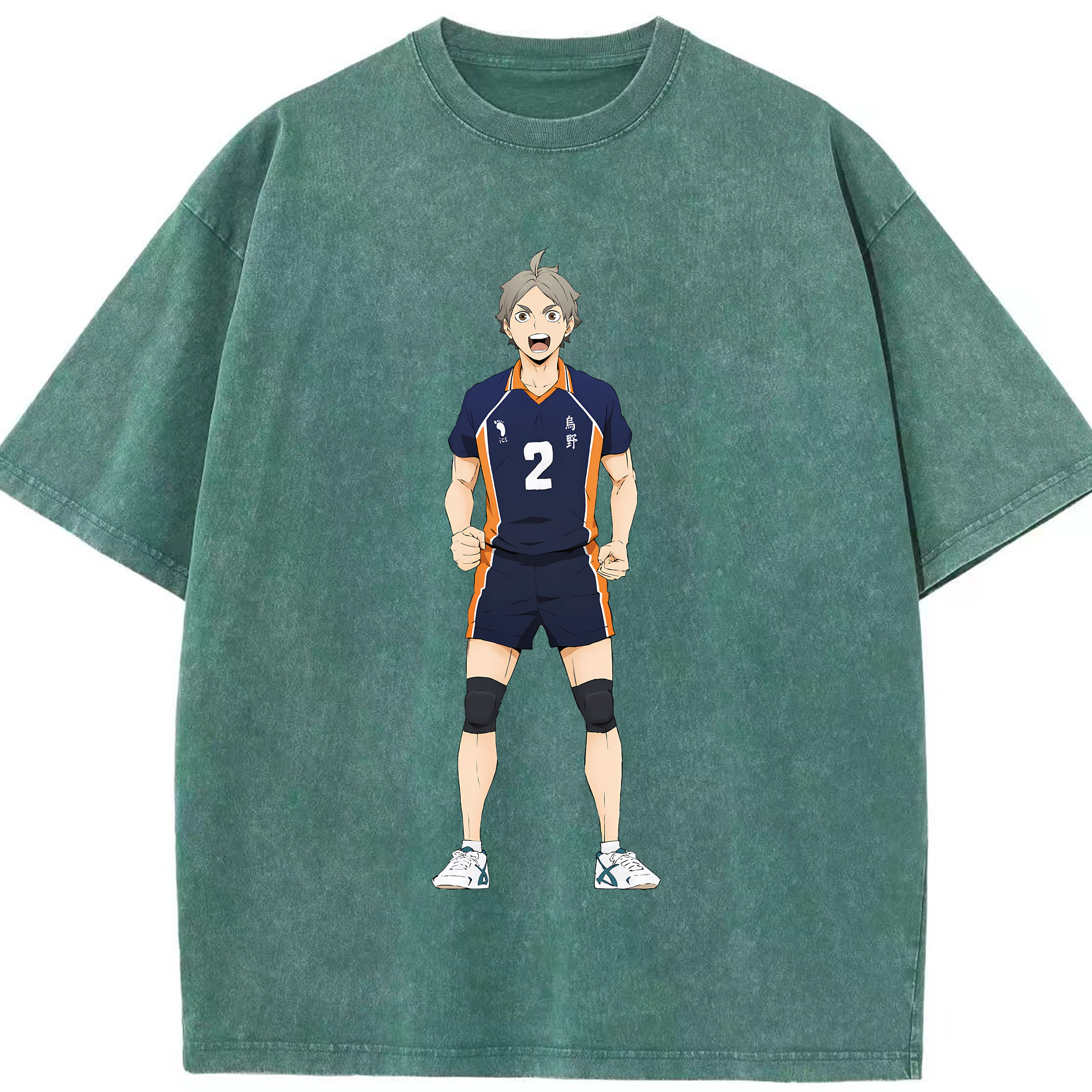 （画像用） ハイキュー!! Haikyu!! 綿100% ヴィンテージ風 半袖Tシャツ（フロントプリント）